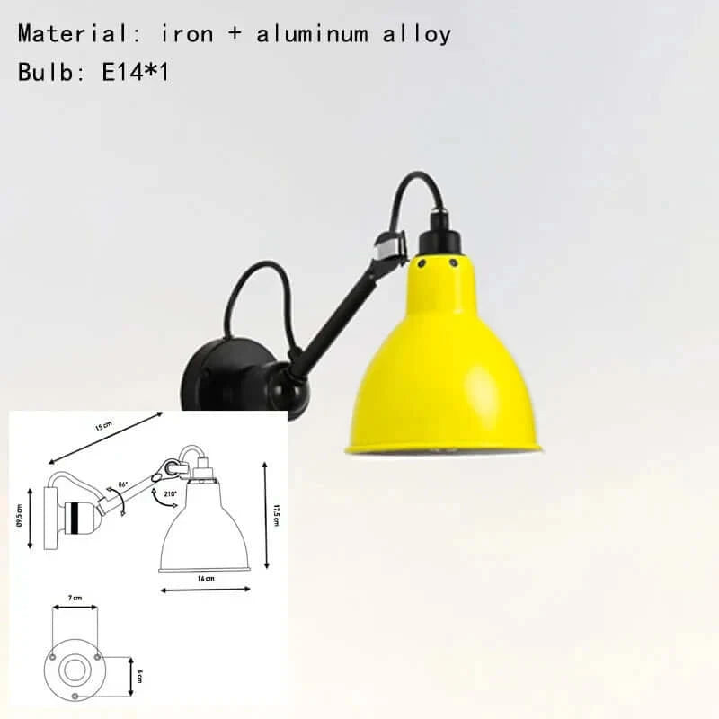 Wall Light Fixtures, Wall Light Fixtures, Wall Light Fixtures, Wall Mounted Architect Lamp: comes in 6 different colours.