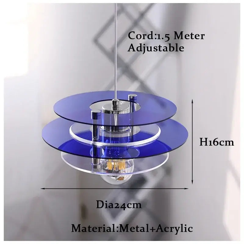 Space Age Acrylic Pendant Light - Vibrant & Colorful