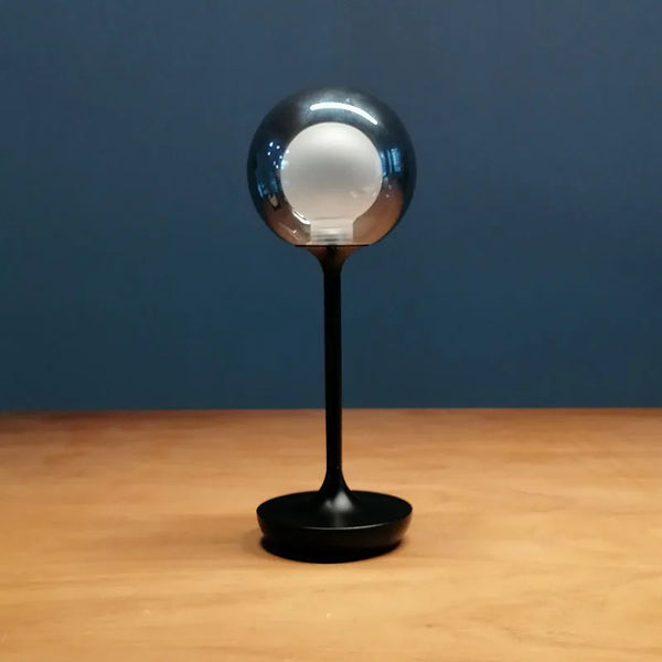 Nordic Minimalist Cordless Glass Globe Table Lamp – Rechargeable