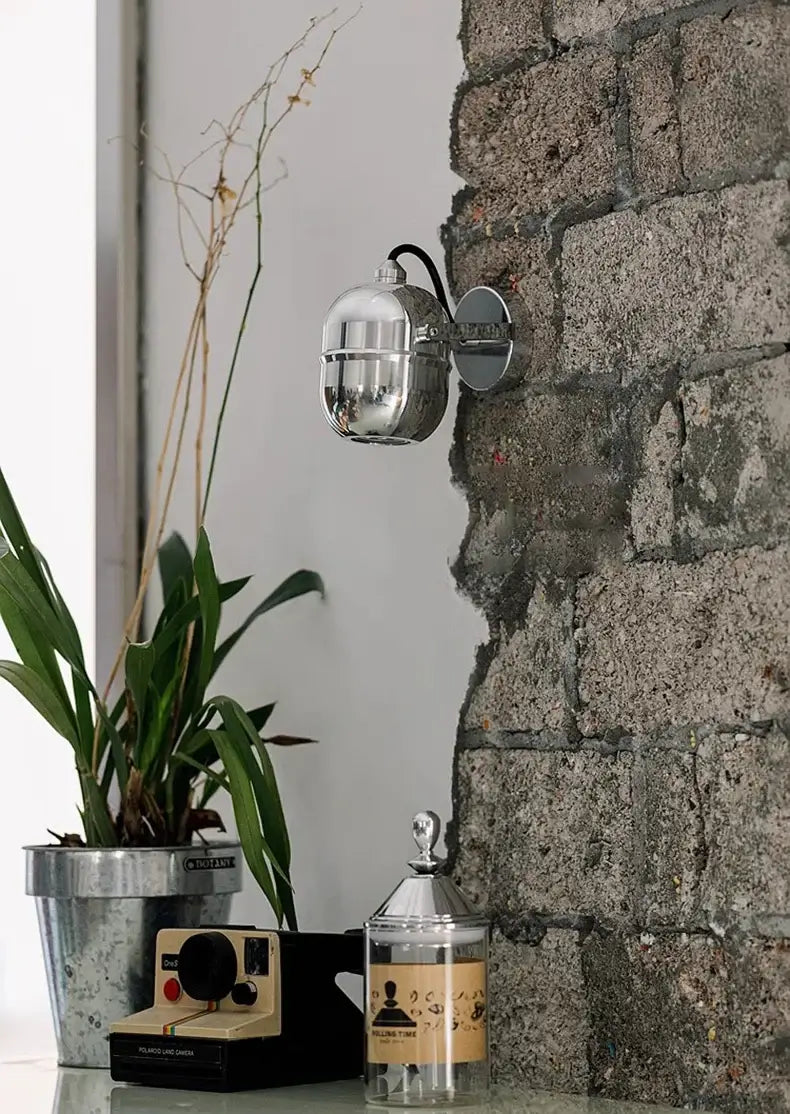 Novelty Chrome Metal Wall Lamp