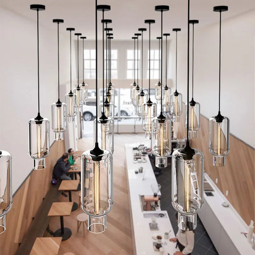 Nordic Mouth-Blown Glass with LED Filament Pendant Light