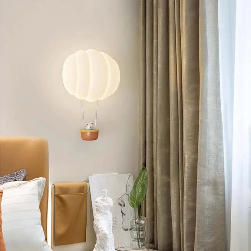 Wall Light Fixtures, Wall Light Fixtures, Wall Light Fixtures, Charming Pumpkin Hot Air Balloon Wall Lamp for Kids' Rooms