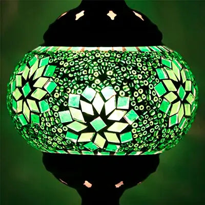 Turkish Mosaic Pendant Light – Handmade LED Chandelier with Rich Ethnic Charm