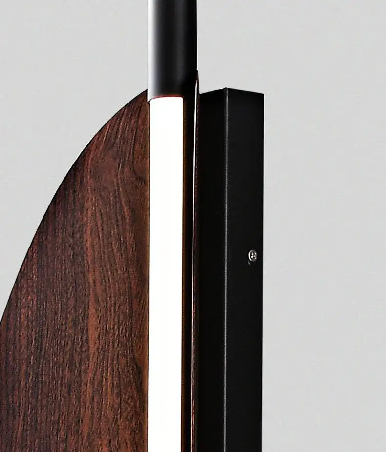 Modern Brown Leaf Wall Light – Sculptural LED Wall Sconce in Metal close-up of texture and design features.