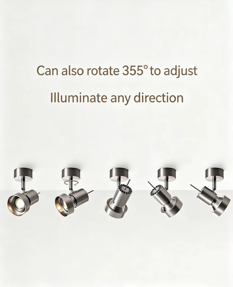 Adjustable, Rotatable Brushed Nickel Spotlight