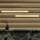 Natural Marble Linear Pendant Light 80–120cm illuminating a stylish kitchen bar.
