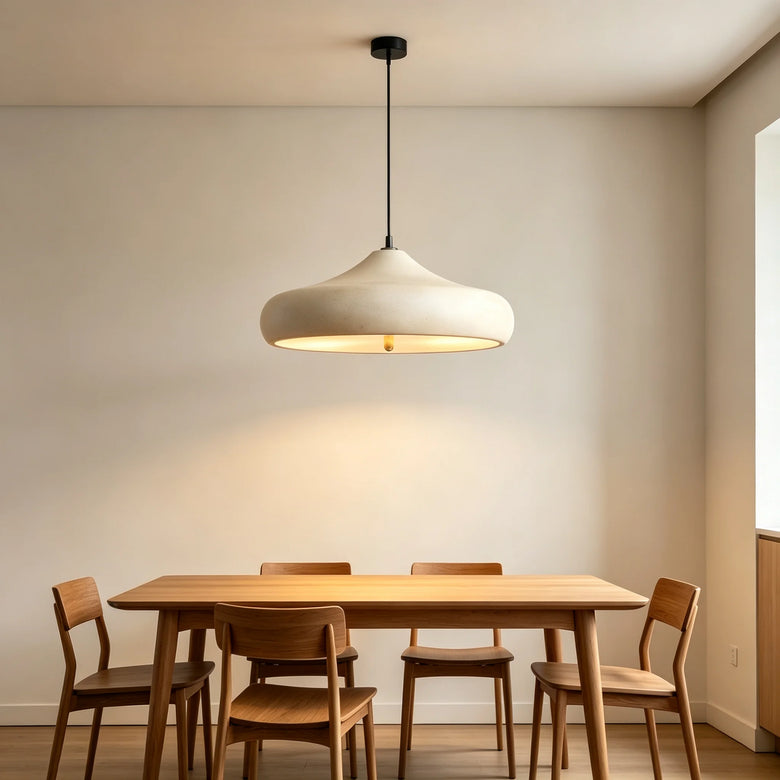 Scandinavian Pendant Light with Wide Dome