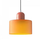 Colourful Glass Pendant (15cm x 16cm) in vibrant orange shade, perfect for modern decor.
