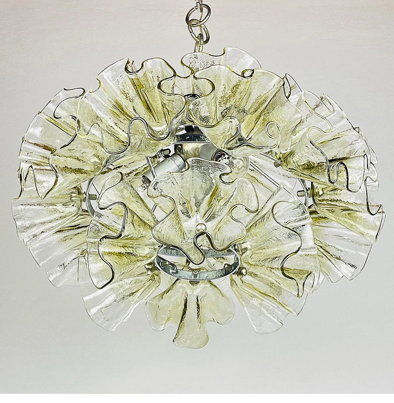 Luxury Flower-Shaped Glass Chandelier 45cm