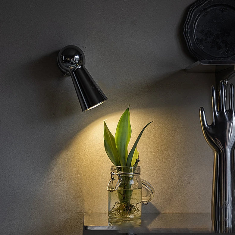 Chrome Wall Spotlight with Adjustable Arm
