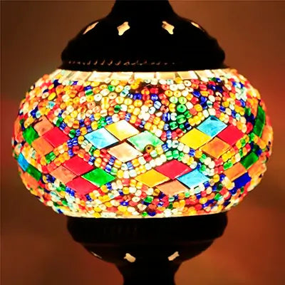Turkish Mosaic Pendant Light – Handmade LED Chandelier with Rich Ethnic Charm