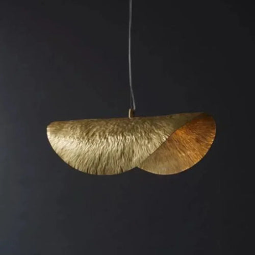 Gold Ginkgo Leaf Pendant Light