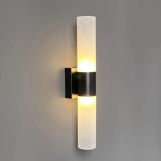 Large Modern LED Wall Lamp (42cm) with elegant black and white design, perfect for contemporary interiors.