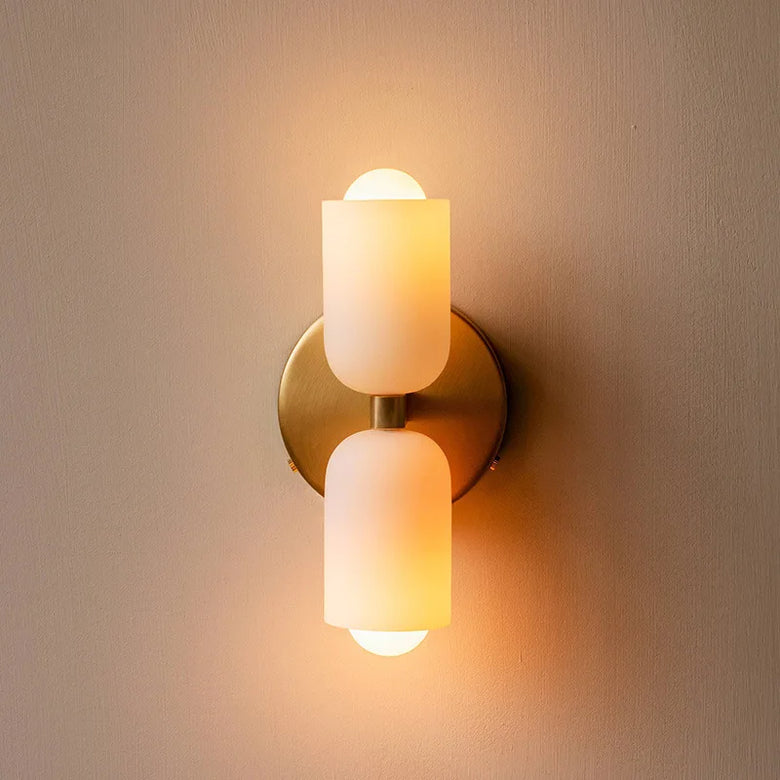 Modern Wall Lamp with Double Glass Head LED