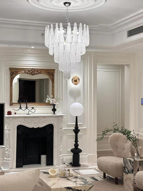 Vintage Drop Glass Chandelier with LED