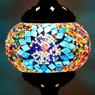 Turkish Mosaic Pendant Light – Handmade LED Chandelier with Rich Ethnic Charm