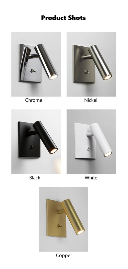 LED Wall Spotlight, Rotatable with Switch