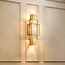 Modern Art Deco Crystal Wall Lamp – Luxurious Geometric Design illuminating a stylish interior wall.
