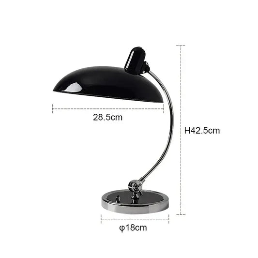 Bedside Table Lamp - Timeless Design and Modern Functionality, vintage-inspired Danish design, sleek black shade.
