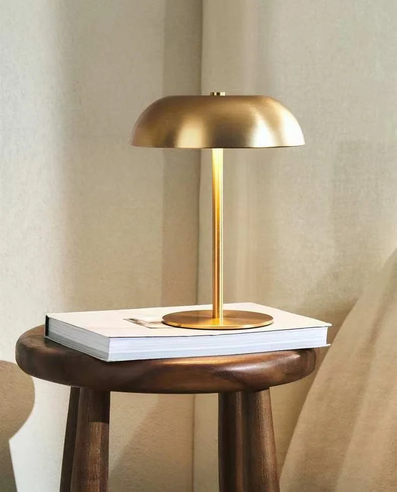 Mid-Century Mushroom Table Lamp – Cordless, Rechargeable