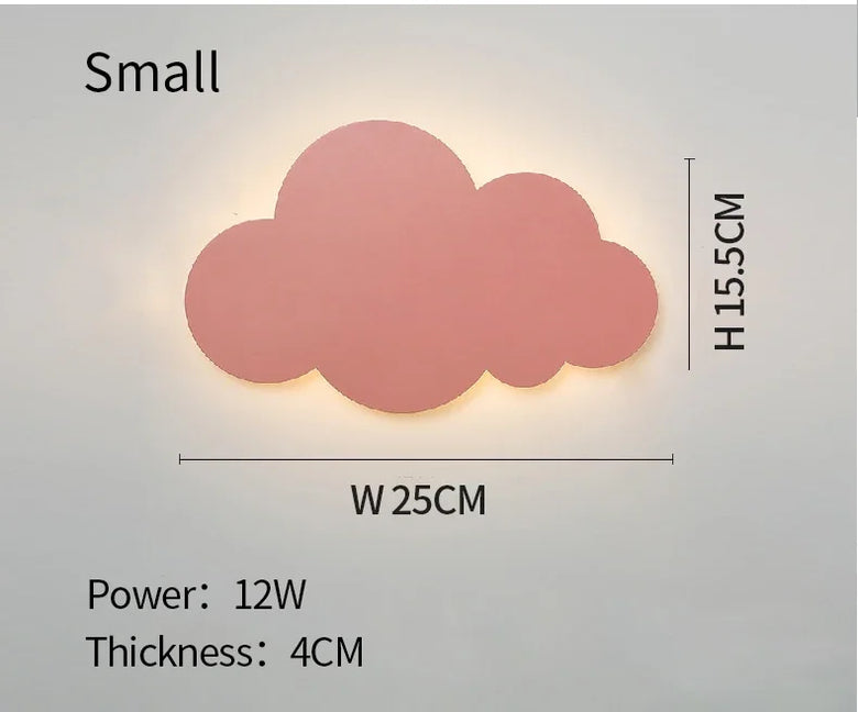 Cloud Wall Light with Pull Cord - Battery powered