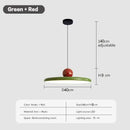 Modern Minimalist Pendant Lamp – Elegant Bedside & Dining Room Lighting in green and red.