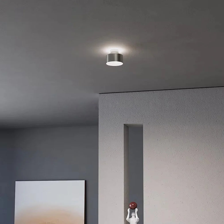 Plafonnier Tambour Moderne en Métal 140mm