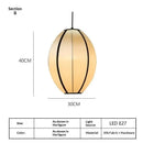 Zen Silk Pendant Light Mid Century Fabric Lantern showcasing soft satin silk in a sculptural design, ideal for modern decor.