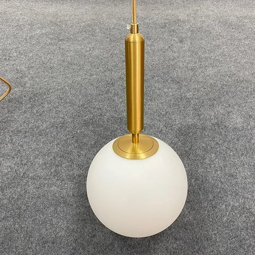 Modern Gold Glass Ball Pendant