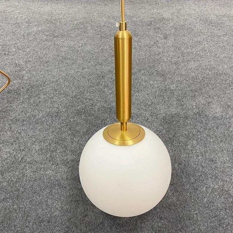 Mid-Century Modern Glass Ball Pendant Light