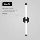 Postmodern Tube Pipe  Wall Light black design, 4cm wide, 53cm high, LED lighting for contemporary living spaces.