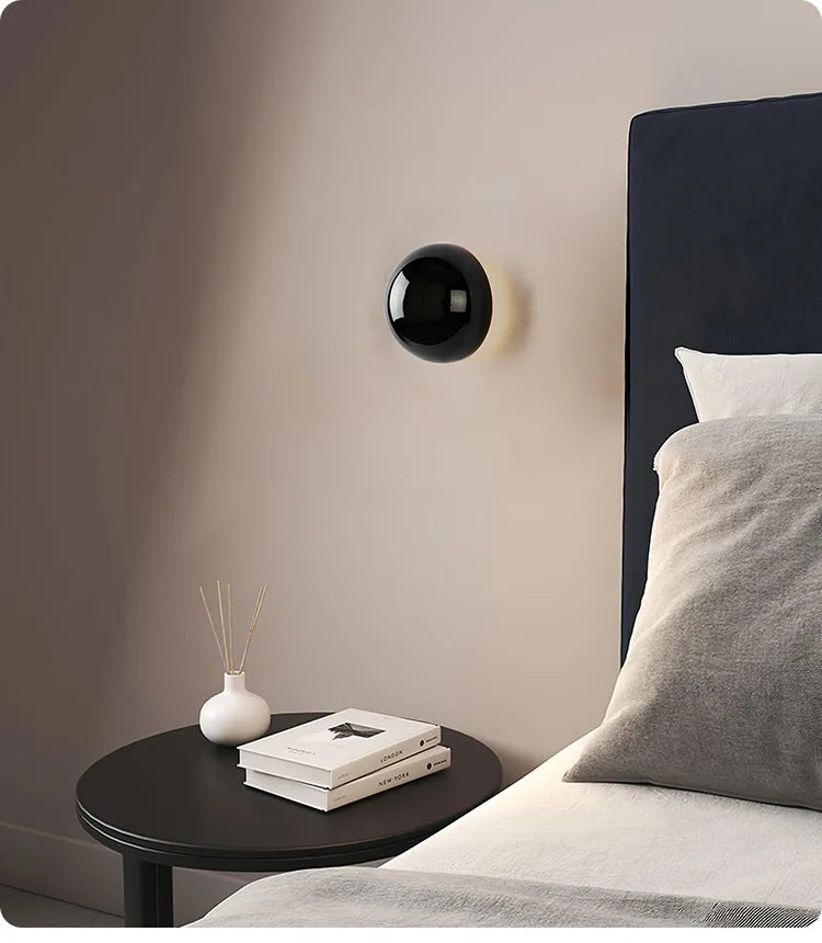 Circular Metal Wall Light with Ambient Halo Effect