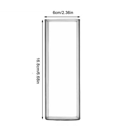 Transparent Square Glass for Hot or Cold Beverages – Milk, Tea, Coffee, Juice & More