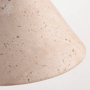 Natural Travertine Stone Wall Lamp – Modern LED Sconce for Bedrooms conical shade detail in natural stone