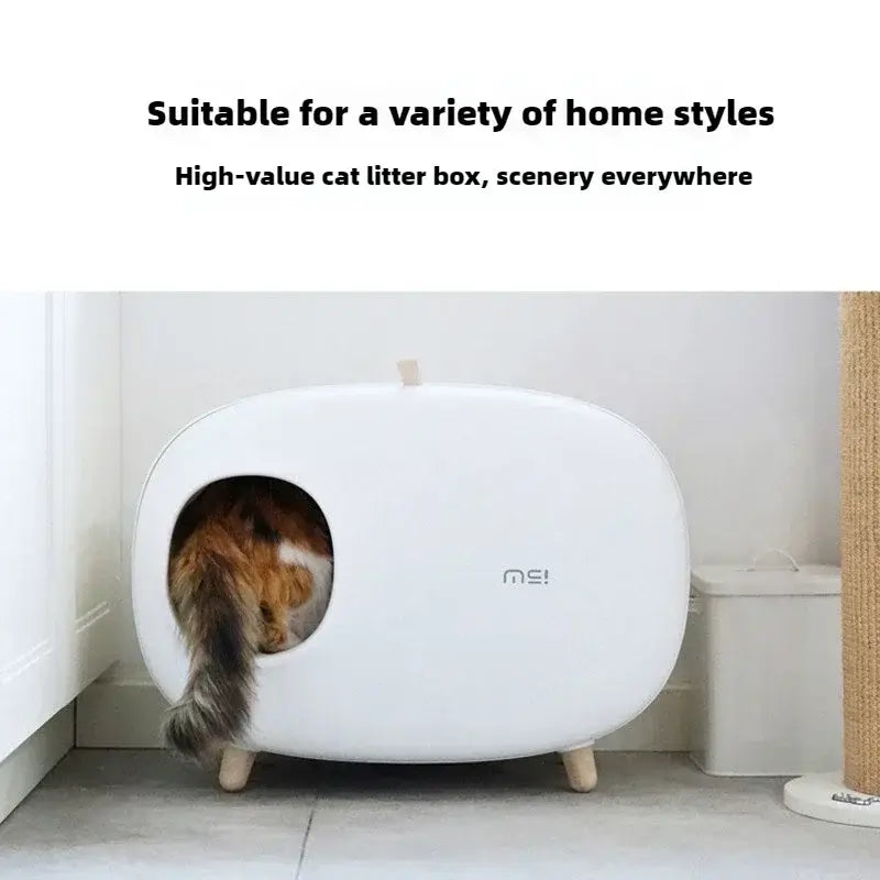 Luxury Semi-Closed Cat Litter Box