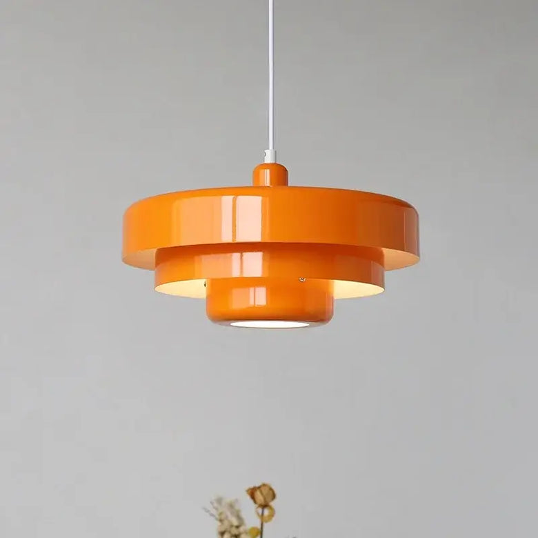 Collection of Nordic Pendant Light featuring a vibrant orange design, perfect for illuminating any kitchen space.