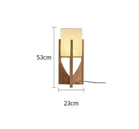 Modern Nordic Wooden Floor Lamp – Sculptural Lighting with Warm LED Glow
