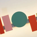 Multicolour Wall Totem LED geometric light featuring vibrant shapes and colors for modern decor.
