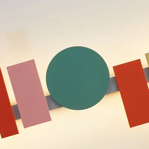 Multicolour Wall Totem LED geometric light featuring vibrant shapes and colors for modern decor.