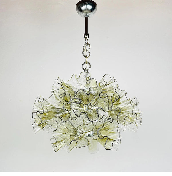 Luxury Flower-Shaped Glass Chandelier 45cm