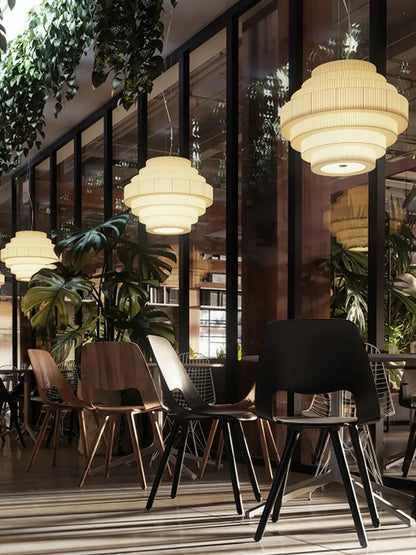 Luxury Fabric Hotel Lobby Light Fixture