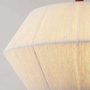 Close-up of the Japanese Retro Woven Fabric Chandelier showcasing its elegant woven texture and design.