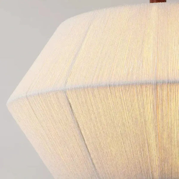 Close-up of the Japanese Retro Woven Fabric Chandelier showcasing its elegant woven texture and design.