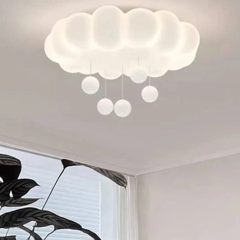 Modern White Cloud LED Ceiling Light with remote control