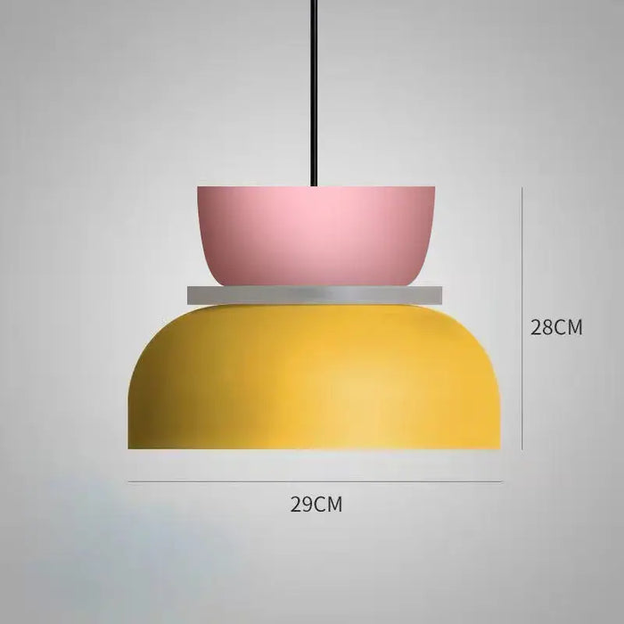 Customizable Modern Pendant Lights featuring vibrant colors and unique design, measuring 29CM by 28CM.