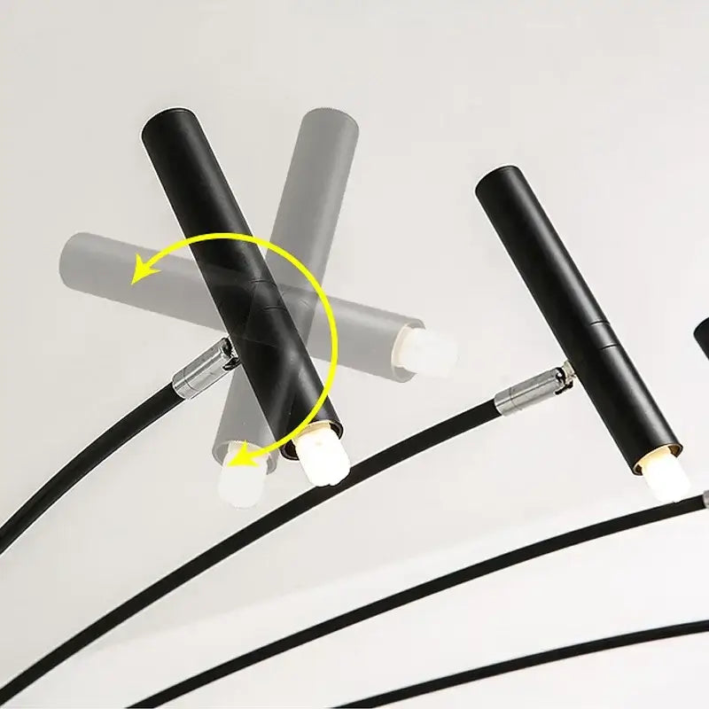 Modern Starburst LED Chandelier – 24-Light Sculptural Ceiling Statement design detail showing adjustable light arms.