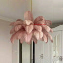 Nordic Feather Pendant Light – Art-Inspired Modern Ceiling Chandelier featuring elegant pink feathers.