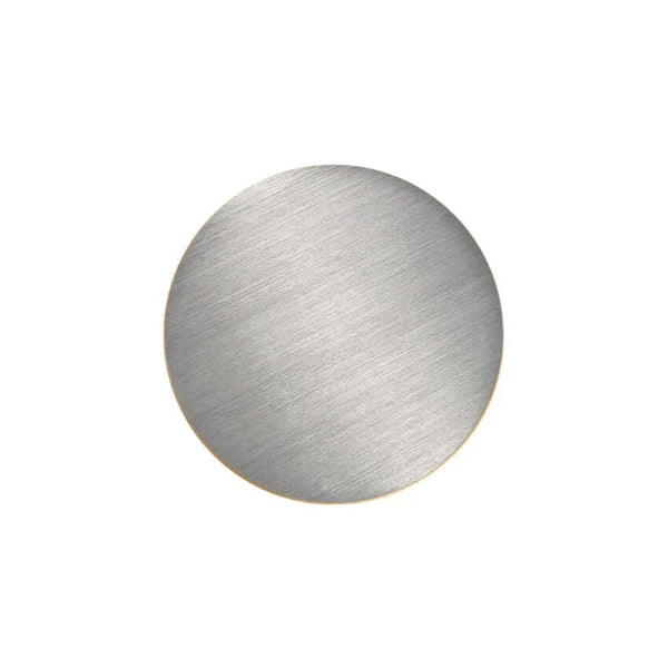 Modern Copper Round Wall Lamp showing a brushed metal circular plate finish.