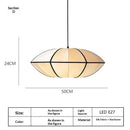 Zen Silk Pendant Light Mid Century Fabric Lantern with LED source, featuring silk fabric and hardware, 50CM diameter.