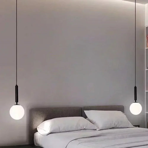 Mid-Century Modern Glass Ball Pendant Light